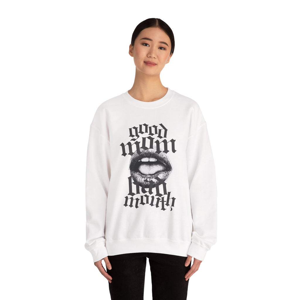 Good Mom Crewneck B&W